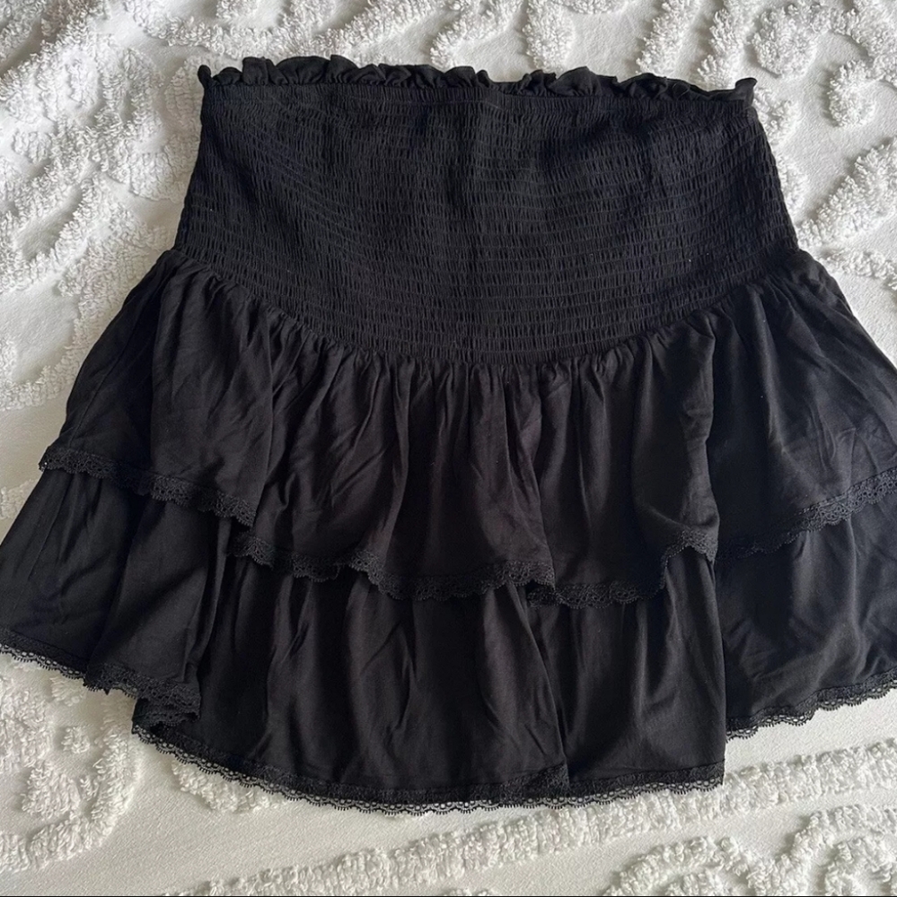 Torrid black ruffled tube top